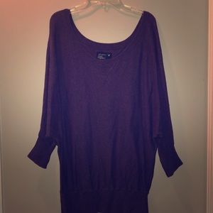 Purple scoop neck sweater